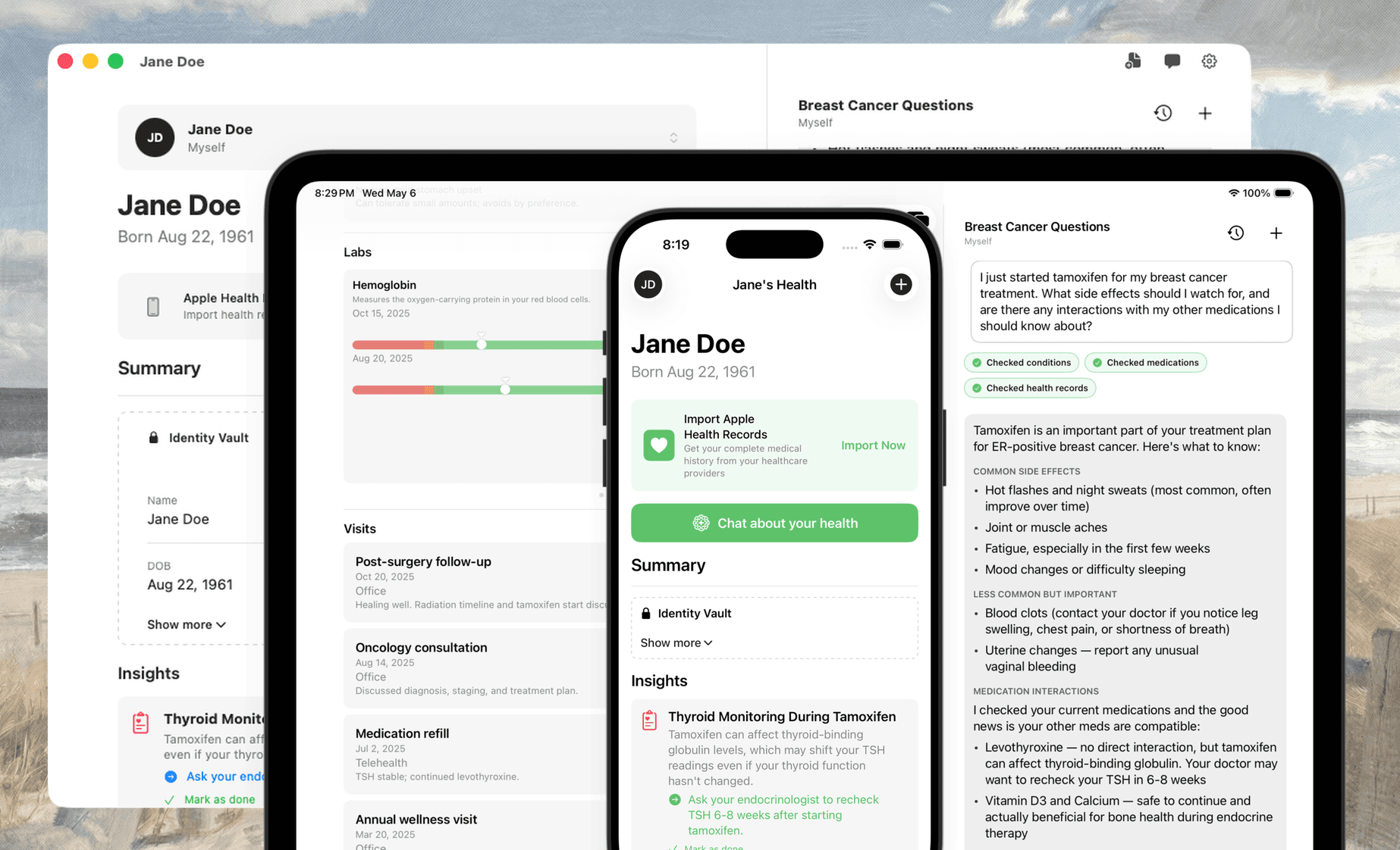 Available Health app screenshot