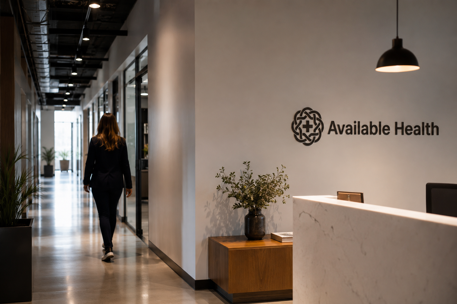 Available Health office reception area